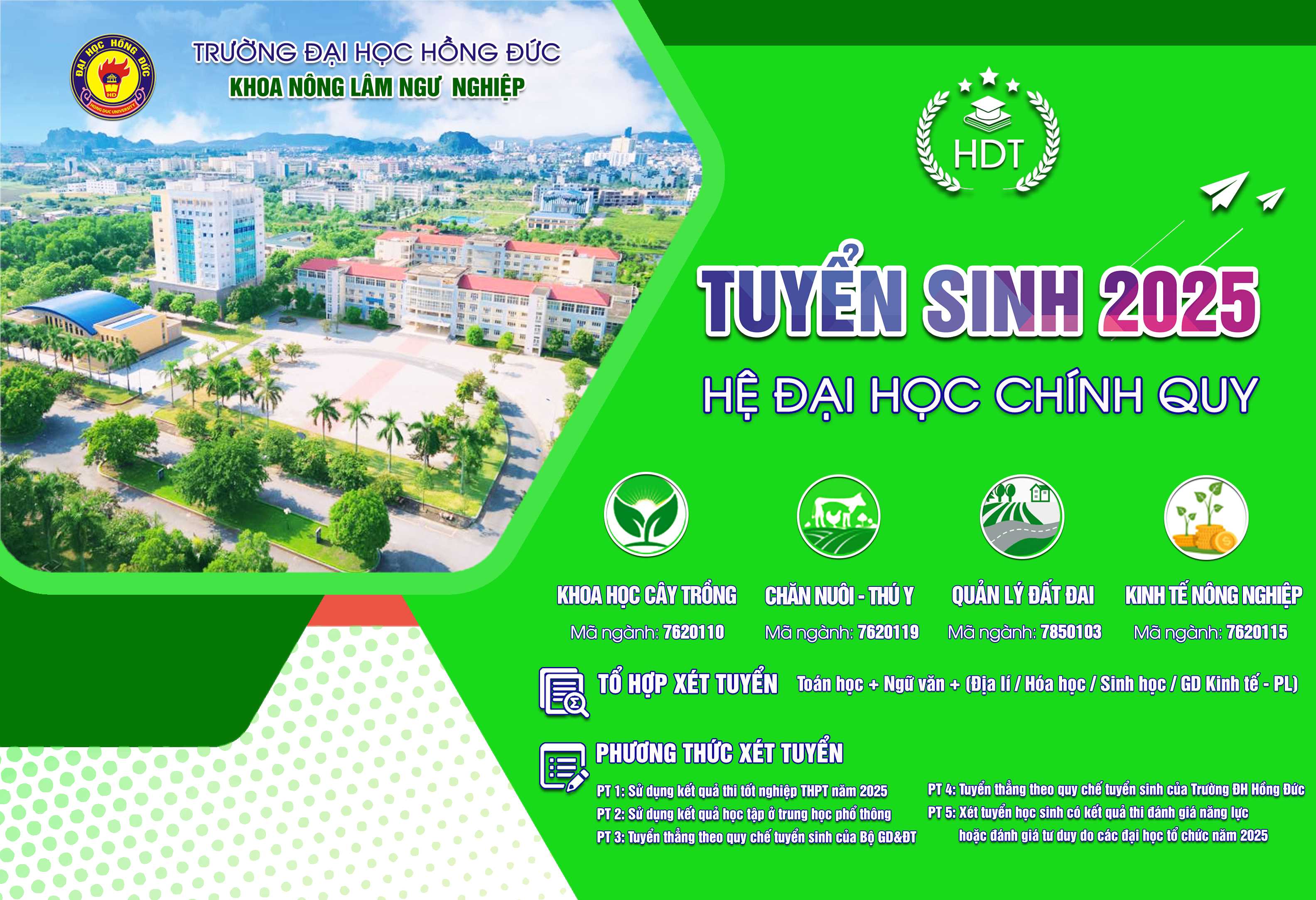 TUYỂN SINH HỆ ĐẠI HỌC CHÍNH QUY NĂM 2025